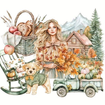 117pcs-144pcs Autumn Theme Stickers for Gift Wrapping Decor, Paper Craft, Album Journal Sticker, Scrapbooking Supplies, Clip Art