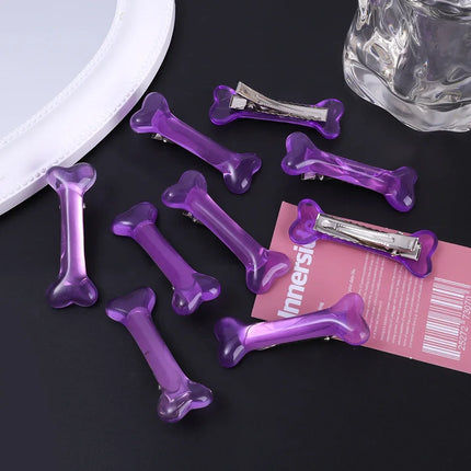 White Bone Hairpins Fashion Lovely Women Gril Headwear Barrettes Hair Band Accessories Vivid Dog Bone Hair Clips Side Hair Pin
