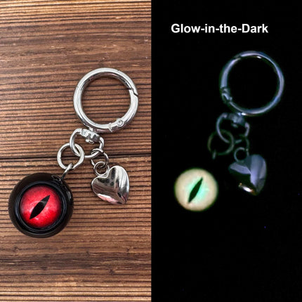 Realistic Eyeball Keychain Halloween Eye Keyring Gothic Resin Devil's Eye Bag Pendant Car Key Holder Unique Accessory