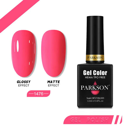 Parkson 12ml Nail Gel Polish TPO HEMA Free Glitter Semi Permanent Soak Off UV LED Long Wear Ultra Diamond Top Coat Varnish