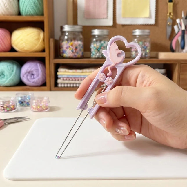 Cat Perler Bead Placement Pen High Quality Long Fuse Bead Double Needle Tool Smooth Multifunctional Collage Bead Tool DIY