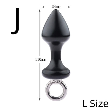 Exotic Accessories Metal Anal Plug With Pull Ring Adult Sex Products Anus Dilator Ass Stuff Tail Bdsm Erotic Games Novel Toys