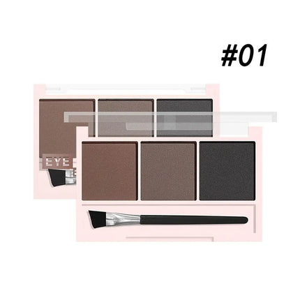 3-Color Brow Powder Set with Brush Long-lasting Eyebrow Powder Waterproof Color-resistant Makeup Set for Beginners Eyeshadow HOT