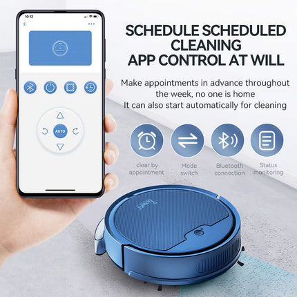 2025 New Upgrade 2000Pa Robotic Vacuum Cleaner Smart APP Home Sweeping Vacuum Cleaner Robot Dry Wet Anti-drop Vacuum Cleaner