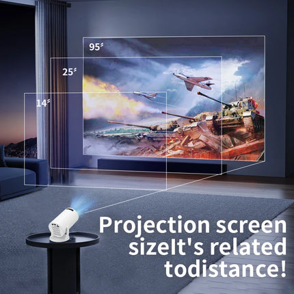1pc Portable 1080P Projector HY300 270 Adjustable Angle Phone Laptop TV Box Compatible Speaker HDMI USB