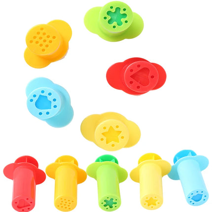 5Pcs/Pack Plasticine Mold Tools Kit Polymer Clay DIY Love Heart Stars Noodles Plasticine Tools Educational Toy For Kid