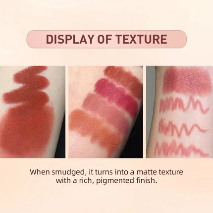 QIBEST Matte Nude Lipstick Pen Long Lasting Lipliner Lip Pencil Waterproof Lip Liner Contour Sexy Red Lip Makeup Set For Women