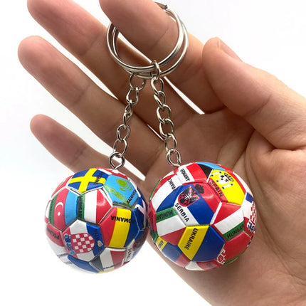 2026 New World Flag Football Keychain Country Soccer Club Fans Keyring Car Key Chains Souvenir Bag Pendant Accessories Gifts
