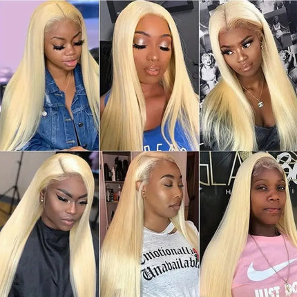 613 13x6 Lace Frontal Only 100% Human Hair 4x4 Straight Transparent Swiss Lace Closure Honey Blonde Pre-Plucked With Baby Hair