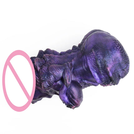 FAAK Purple Red Fantasy Monster Pocket Pussy Stroker Silicone Male Masturbator Dragon Onaholer Buttock Anal Sex Toys For Men