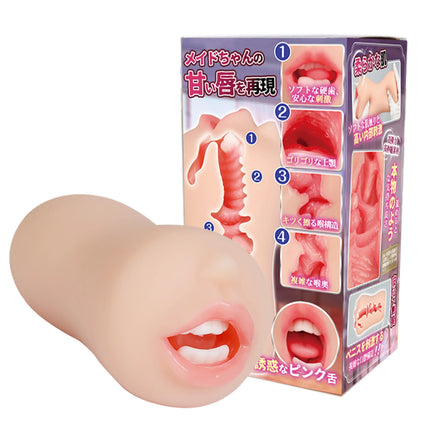 YUU Realistic Mouth Mastrubator for Male Oral Blowjob Sucking Simulator Deep Throat with Tongue Tooth Masturbation Adult Sex Toy