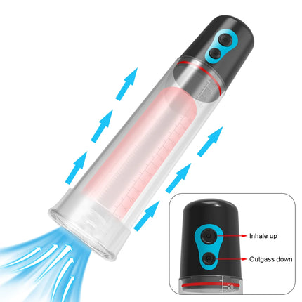 Electric Penis Pump Penis Enlarger Vacuum Pump Sex Toys for Men Penile Bigger Trainer Adult Male Masturbator Penis Enlargement