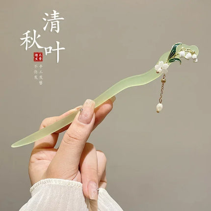 New Chinese Style Hair Stick for Women Flower Tassel Hairpin Women Ancient Style Hair Stick Ornament Hair Insert Accessories