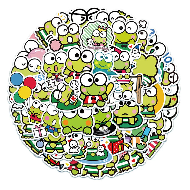 10/30/50pcs Kawaii KEROKERO KEROPPI Anime Stickers Sanrio Cartoon Decals DIY Notebook Phone Suitcase Diary Cute Graffiti Sticker