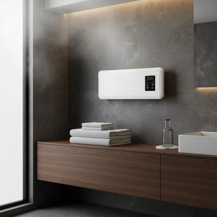Electric Wall Heater Black Control Panel Wall-Mounted Heater Home Heating Modern Easy-Mount