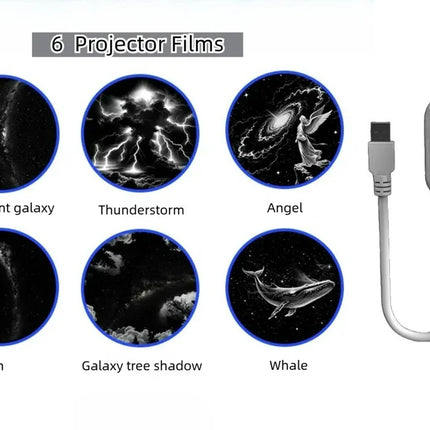 2-in-1 Mini Galaxy Star Projector Night Light – Starry Sky Ambient Lamp for Bedroom Sleep & Decoration