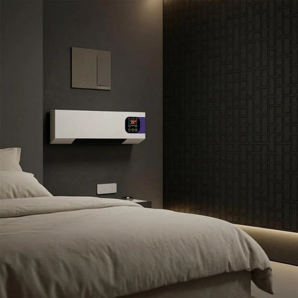 Wall-Mounted Electric Heater 2000W Electric Wall Heater Home Heating White Black Grille