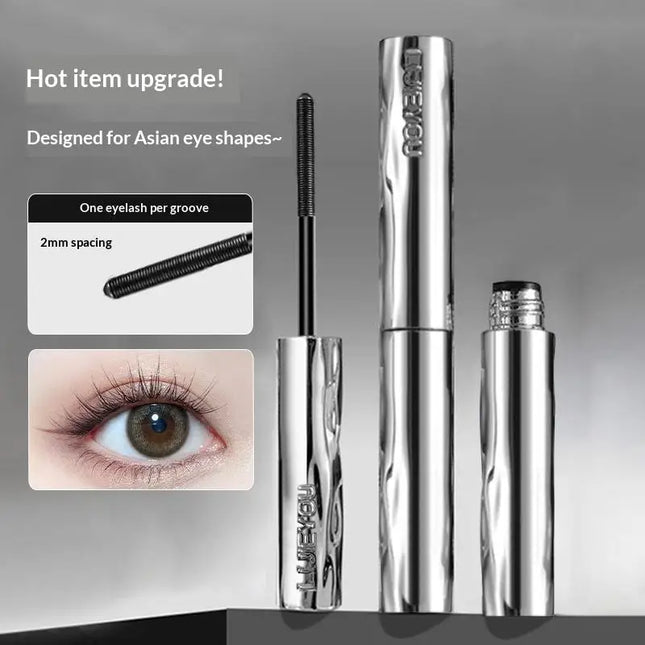New 1Pc Silver Tube Mascara Natural Curled Mascara Lengthens Eyelashes No Smudging Water/Sweatproof Tubing Mascara Long Lasting
