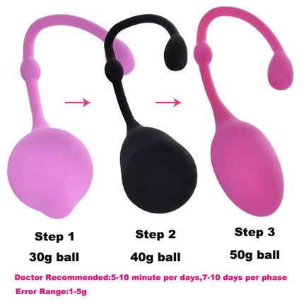 3 Steps to Exercise Female Vaginal Dumbbell Reshaping Pelvic Bone Rehabilitation Girl Tightening Vaginal Massage Ball