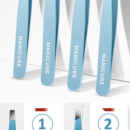 Eyebrow Tweezer Colorful Hair Beauty Fine Hairs Puller Stainless Steel Slanted Eye Brow Clips Removal Makeup Tools