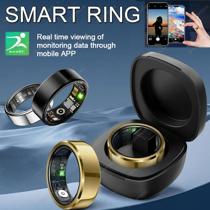 2026 Smart Ring Blood Pressure Heart Rate Sleep Monitoring Smartring IP68 & 5ATM Waterproof Multi-sport Mode Smartring Man Women