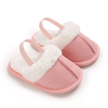 Newborn to 18 Months Children's Woolen Cotton Slippers Soft Soled Warm Baby Casual Shoes Cozy Footwear for Infants