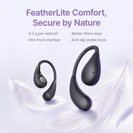 Baseus BF1 Lite Open-Ear Sport Wireless Earphones Bluetooth 5.4 EarHooks Big Bass Sport Earbuds 60Hrs Playtime