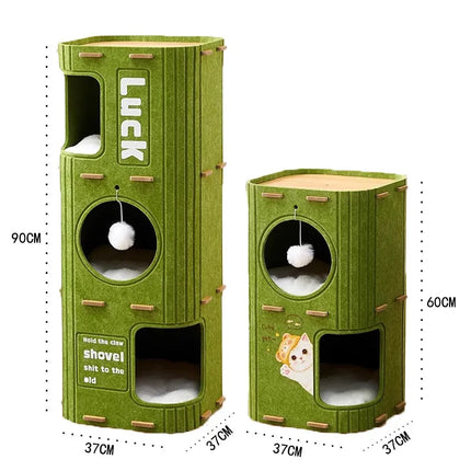 Multi-Layer Cat Nest Cat Climbing Frame Integrated Closed Security Cat Sleeping Nest Scratch-Resistant Wear-Resistant Four-Seas