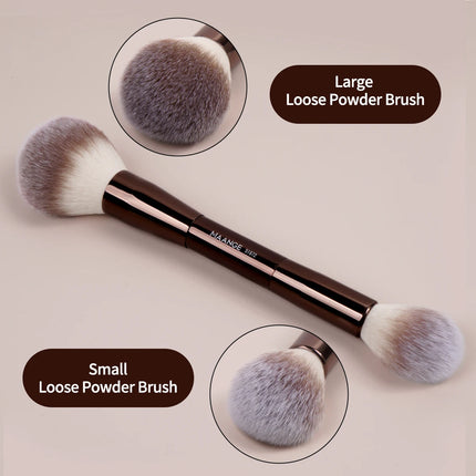 MAANGE Professional Makeup Brush Set Double Head Foundation Powder Concealer Blush Makeup Brush Soft Fiber Hair Cosmetic Beauty