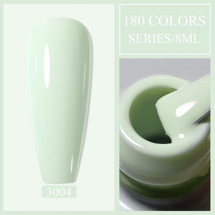 Parkson 8ml HEMA TPO FREE Color Gel Nail Polish Nude Pink Red Green Collection Nail Gel Polish Glitter Soak Off UV LED Gel