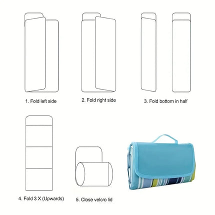 Outdoor Waterproof Camping Mat Sand Proof Portable Beach Blanket Foldable Lightweight Mats For Camping Beach Parks Picnic Mat