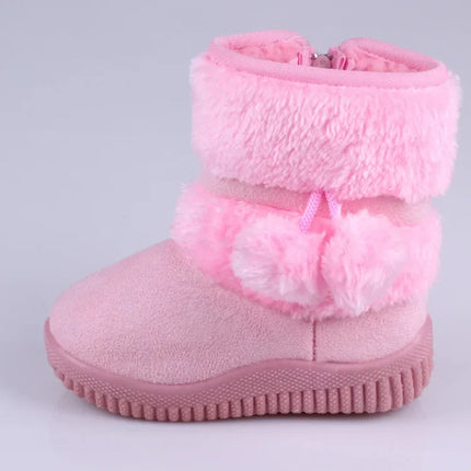 Children Girls Snow Boots Winter Comfortable Thick Warm Kids Boots Lobbing Ball Thick Kids Autumn Cute Boys Boots Princess Shoes