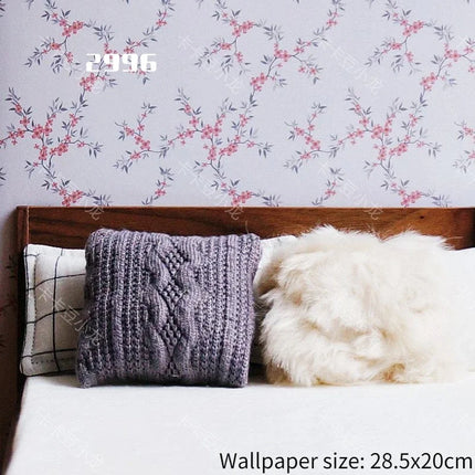 Doll House Wallpaper Background Board Sticker Photo Scenery Wallpaper Miniature Rement Doll Accessories Colorful Wallpaper