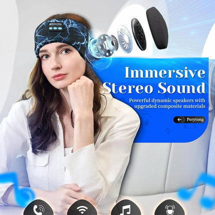 Bluetooth Earphones Sports Sleeping Headband Elastic Wireless Headphones Music Eye Mask Wireless Bluetooth Headset Headband