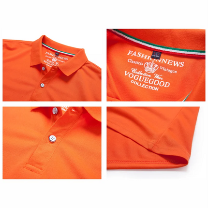 Summer Solid Color Outdoor Casual Lapel Short-sleeve Daily Business Short-sleeve Tops 2024 New Unisex Polo Shirts