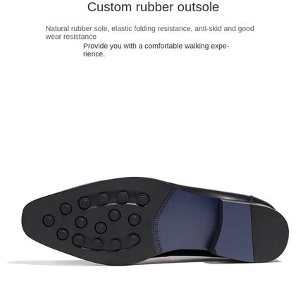Men's Formal Shiny Handmade Leather Shoes Set Foot Business Casual Slip-on Shoe Shoes