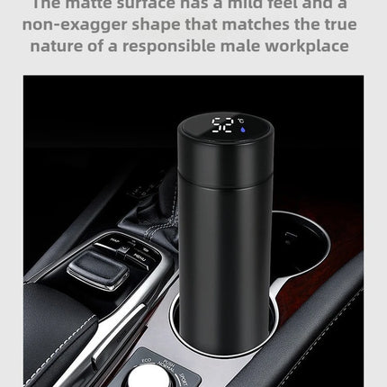 500ML Temperature Display Thermos Cup Stainless Steel Divided Thermos Bottle Outdoor Vacuum Insulated Cup Father's Day Gift