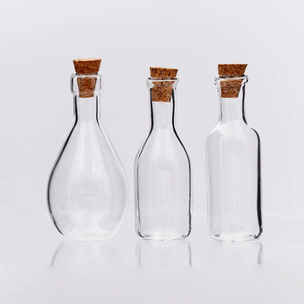 1pieces Bowling Bottle Wine Wishing Glass Bottle With Cork Vial Pendant Handmade Jewelry Findings Charms Bottle