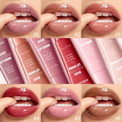 6 Colors Lip Gloss Glowy Balm Tinted Lip Moisturizer Repairing Nourishing Lip Tint Glow Liquid Lip Gel Hydrating Lips Care