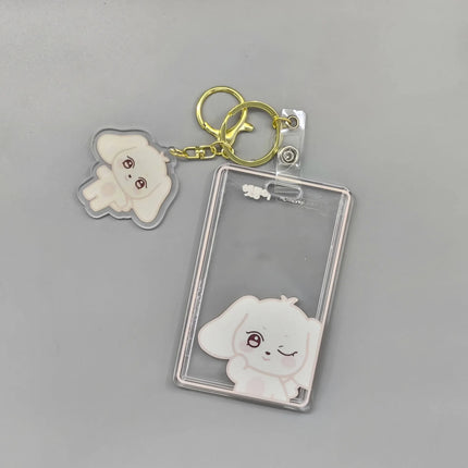 Aniteez Card Holder Keychain Keyring  Acrylic Characters Photocard Sleeves Hongjoong Seonghwa Yunho Yeosang Keychain