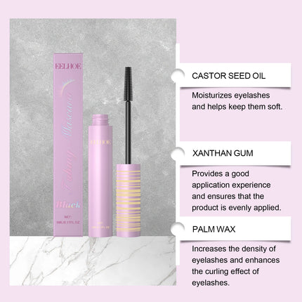 Black Mascara - Smudge-Proof Long-Lasting Lash Styling Mascara, Natural Daily & Party Volumizing Eye Makeup Essential