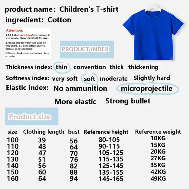 Summer Fashion Girl Short-sleeved Children's T-shirt 67 Cartoon Pattern, Printed, Casual Style, Universal Fit Top