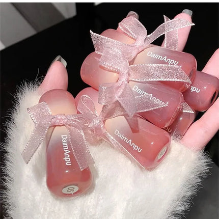 Sweet Lip Gloss Jelly Lip Glaze Moisturizing Lip Tint Mirror Waterproof Non-stick Cup Solid Makeup LipOil Lipstick Cosmetic