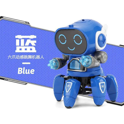 Creativity Dance Robots Music LED 6 Claws Octopus Robot Birthday Gift Toys For Children Early Education Baby Toy For Boys Girls