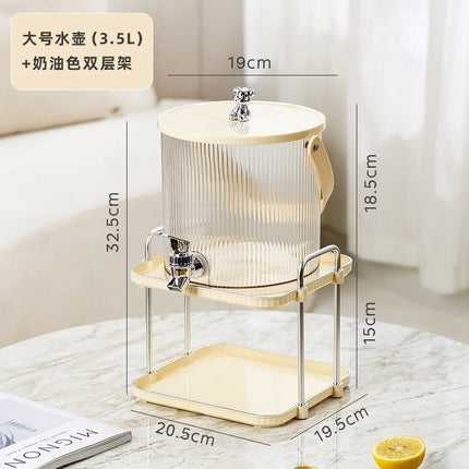 New luxury cold water bottle kettle with faucet Japanese large-capacity household fruit tea drinks cold water bucket picnic set