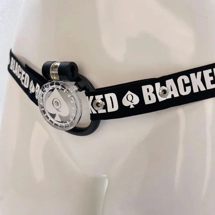 New Clear Spade-Q Chastity Cage Flat CB Penis Lock SM To Prevent Escape Devices Abstinence Cock Ring Sex Toys for Man Gays18+