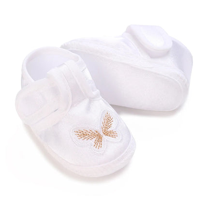 Multiple Options Newborn Baby First Baptist Shoe: Newborn Boy and Girl White Baptist Shoes Soft Sole Walking Shoes Size-9CM-10CM