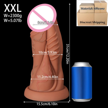 Huge Anal Plug Dildos Monster Muscles Silicone Thick Dildo For Women Men Suction Cup Sex Toys Prostate Massage Realistic Penis