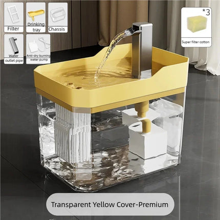 USB Auto Filter Cat Water Fountain Recirculate Filtering Water Dispenser Transparent Pet Drinker Anti-Dry Burning Pump for pets