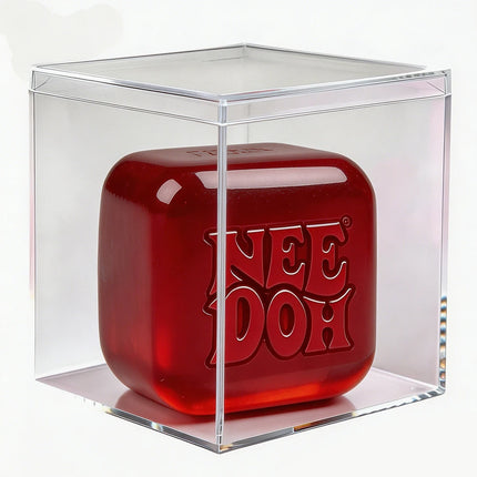 Transparent Acrylic Organizer Box for Nee Doh Squishy Toys, Dust & Moisture Proof Protective Case for Stress Relief Toys